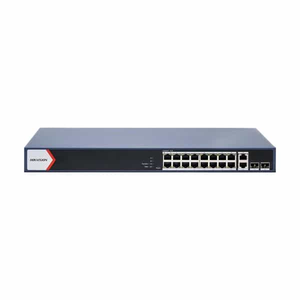 Switch Hikvision smart-managed 16 puertos Gigabit PoE + 2 uplink + 2 SFP DS-3E1520P-EI