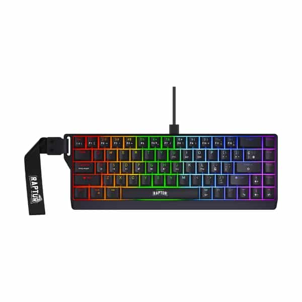Teclado Gamer Raptor Fireclaw M68 Magnético RGB Switch Red Outemu