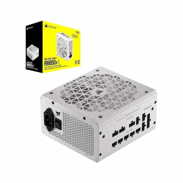Fuente de alimentación Corsair RM850e 850W 80 Plus Gold blanca ATX 3.1 CP-9020293-AR