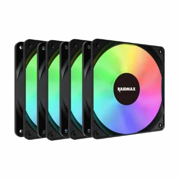 Cooler Fan Raidmax Pack 4x120mm X-Air Black