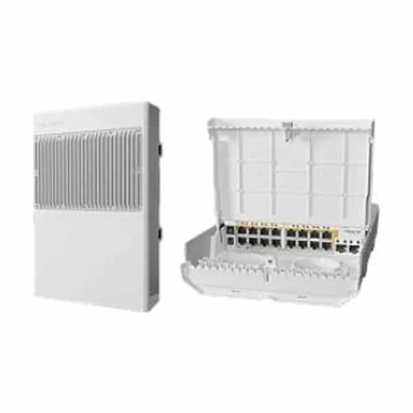 Switch exterior MikroTik netPower 16P CRS318-16P-2S+OUT 16 PoE out + 2 SFP+ sin fuente