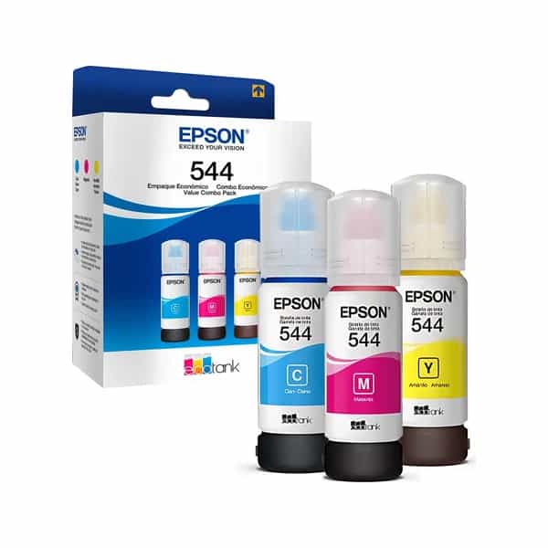 BKit de Botellas de Tinta Epson T544520-3P Pack de 3 Colores