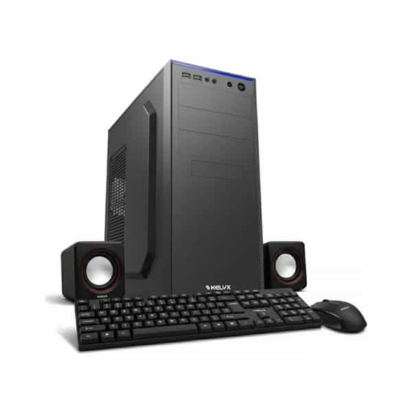 Gabinete kit Kelyx LC727-14 con fuente 500W, teclado, mouse y parlantes