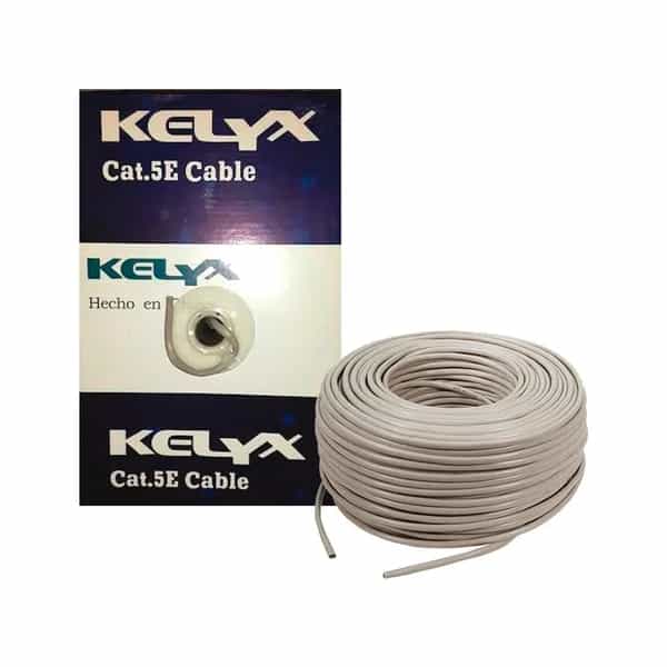 Cable UTP Kelyx Cat 5e interior CCA 24 AWG gris rollo 305 m