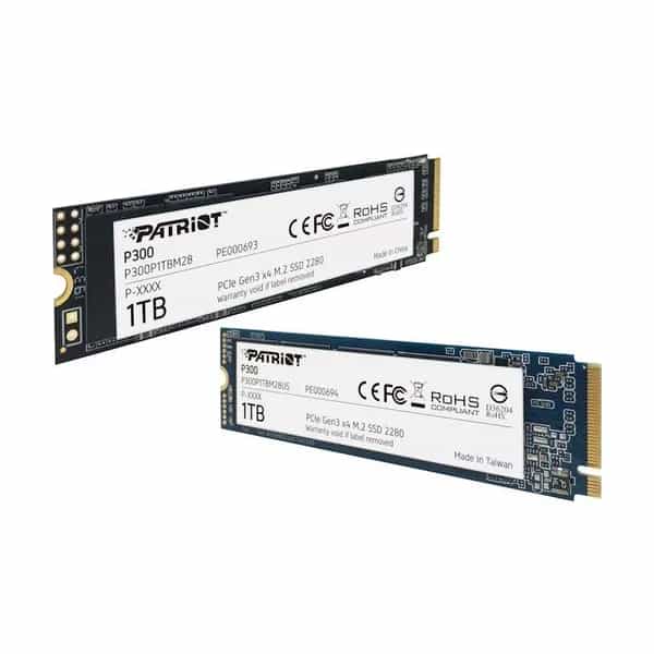 Disco SSD Patriot P300 1TB M.2 PCIe Gen3 x4 NVMe P300P1TBM28