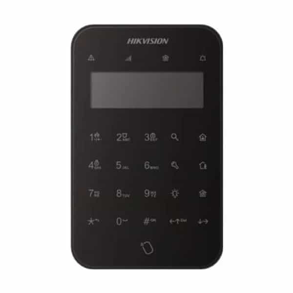 Teclado inalámbrico táctil negro Hikvision AX PRO DS-PK1-LT-WB/BLACK