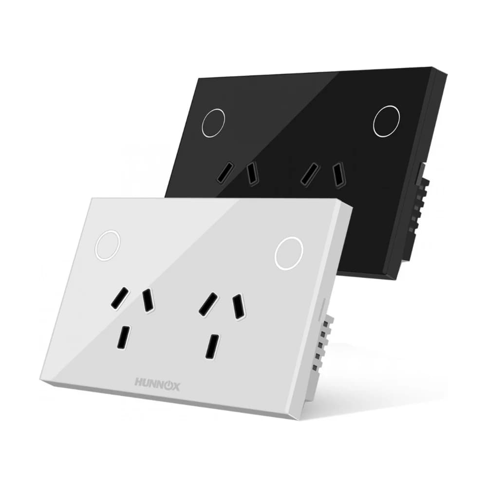 Tomacorriente doble Hunnox Smart táctil Blanco DM-TC2WF-BLA