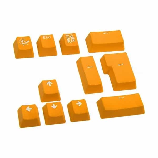 Set 11 Teclas Ducky Yellow PBT Calidad Extrema Double-Shot Keycap