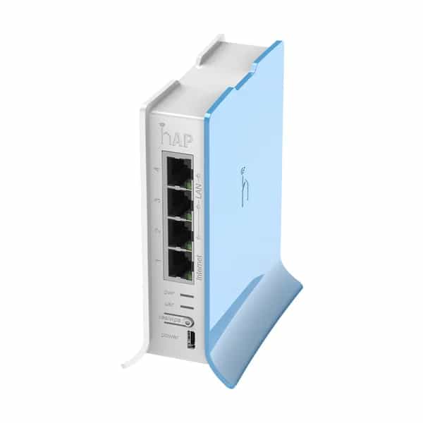 Router WiFi MikroTik hAP lite RB941-2ND-TC 2.4GHz 4 puertos LAN 650MHz 32MB RAM con fuente