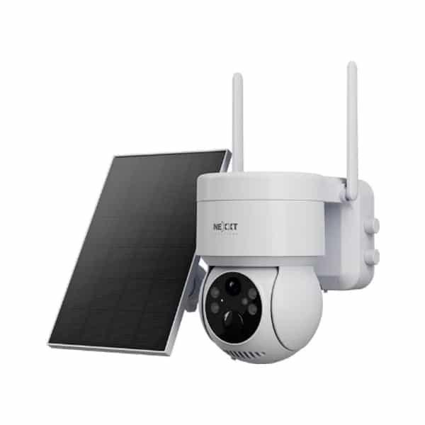 Cámara inteligente Nexxt PTZ WiFi con panel solar para exterior NHC-OP20S