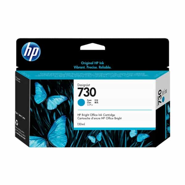 Cartucho de tinta HP 730 Cian 130 ml P2V62A