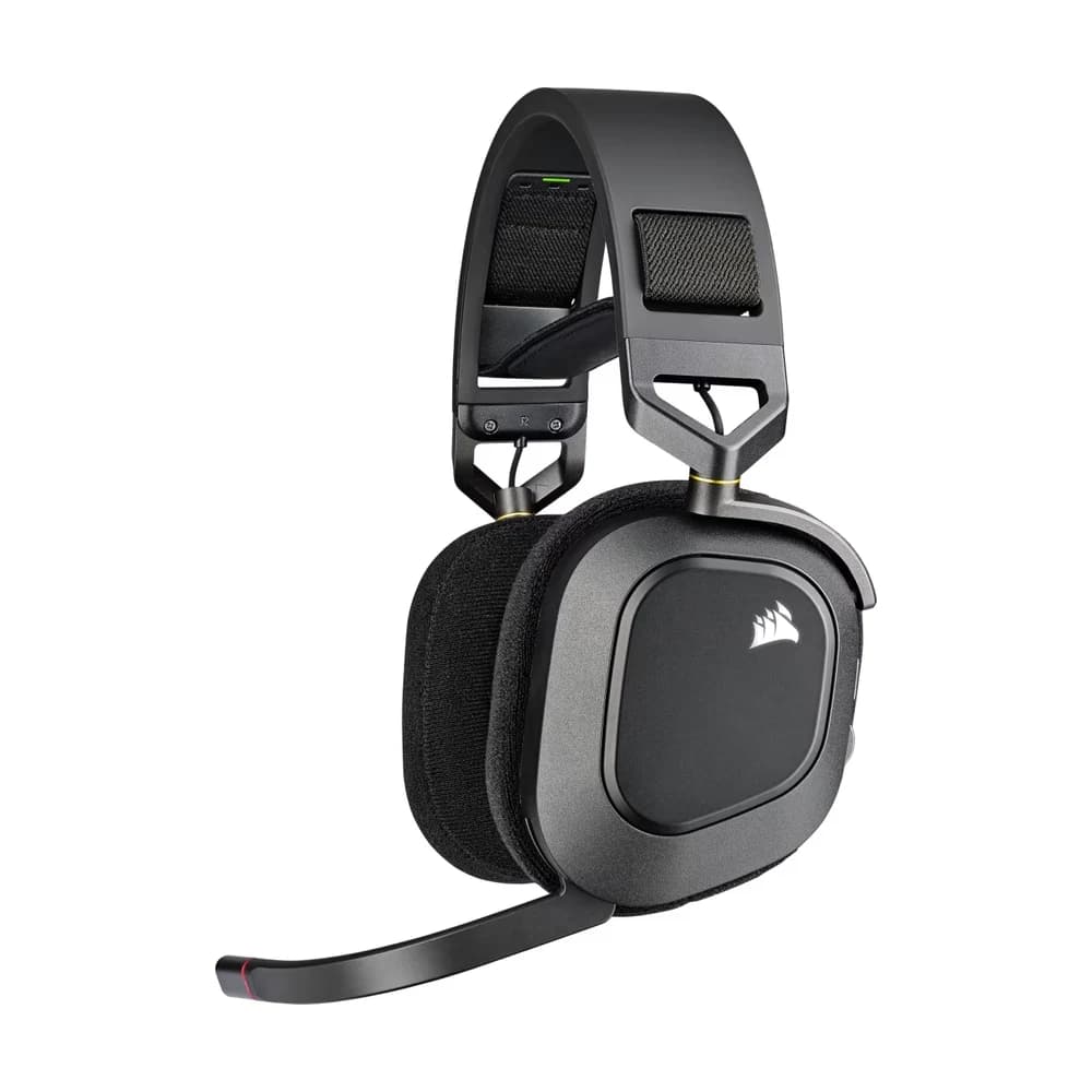Auricular gaming Corsair HS80 RGB wireless con audio espacial - carbón