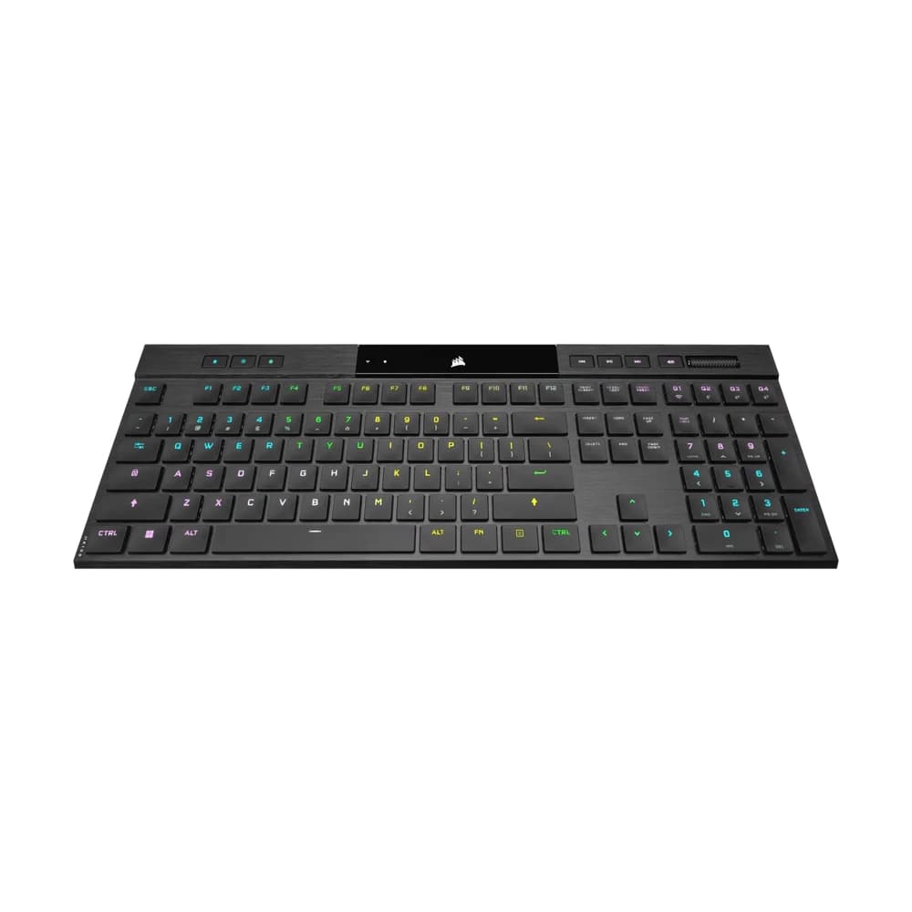 Teclado gamer Corsair RGB ultradelgado K100 AIR WIRELESS CHERRY MX Ultra Low Profile