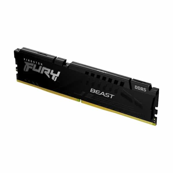 Memoria Ram UDIMM Kingston Fury Beast 16GB DDR5 5200MHz CL40 1.25V Single Negro