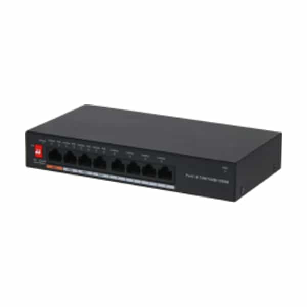 Switch PoE Dahua 8 puertos Gigabit no administrable 60W DH-PFS3008-8GT-60-V2