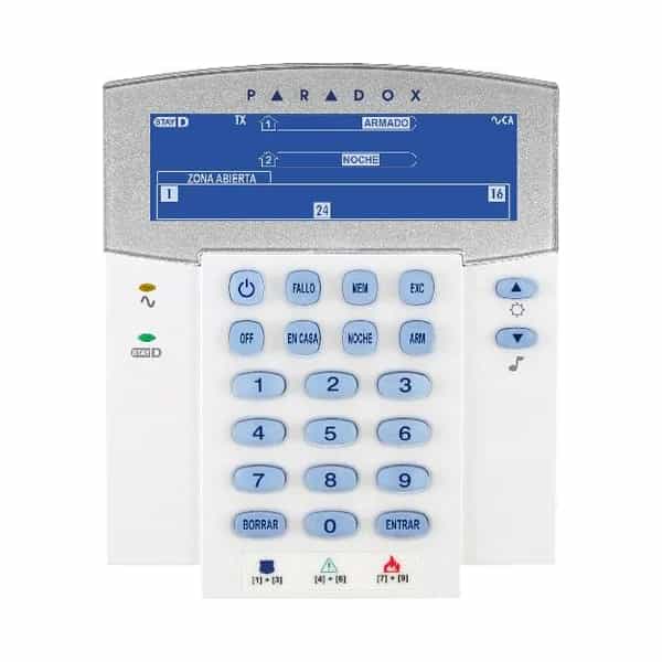 Teclado LCD de íconos 32 zonas Paradox K35 para MG y SP