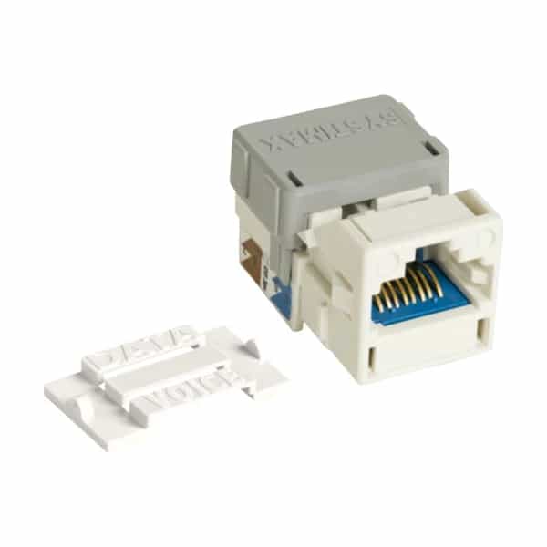 Jack RJ45 CommScope MGS 600 x 1 GigaSPEED X10D M-Series Cat6A sin blindaje blanco