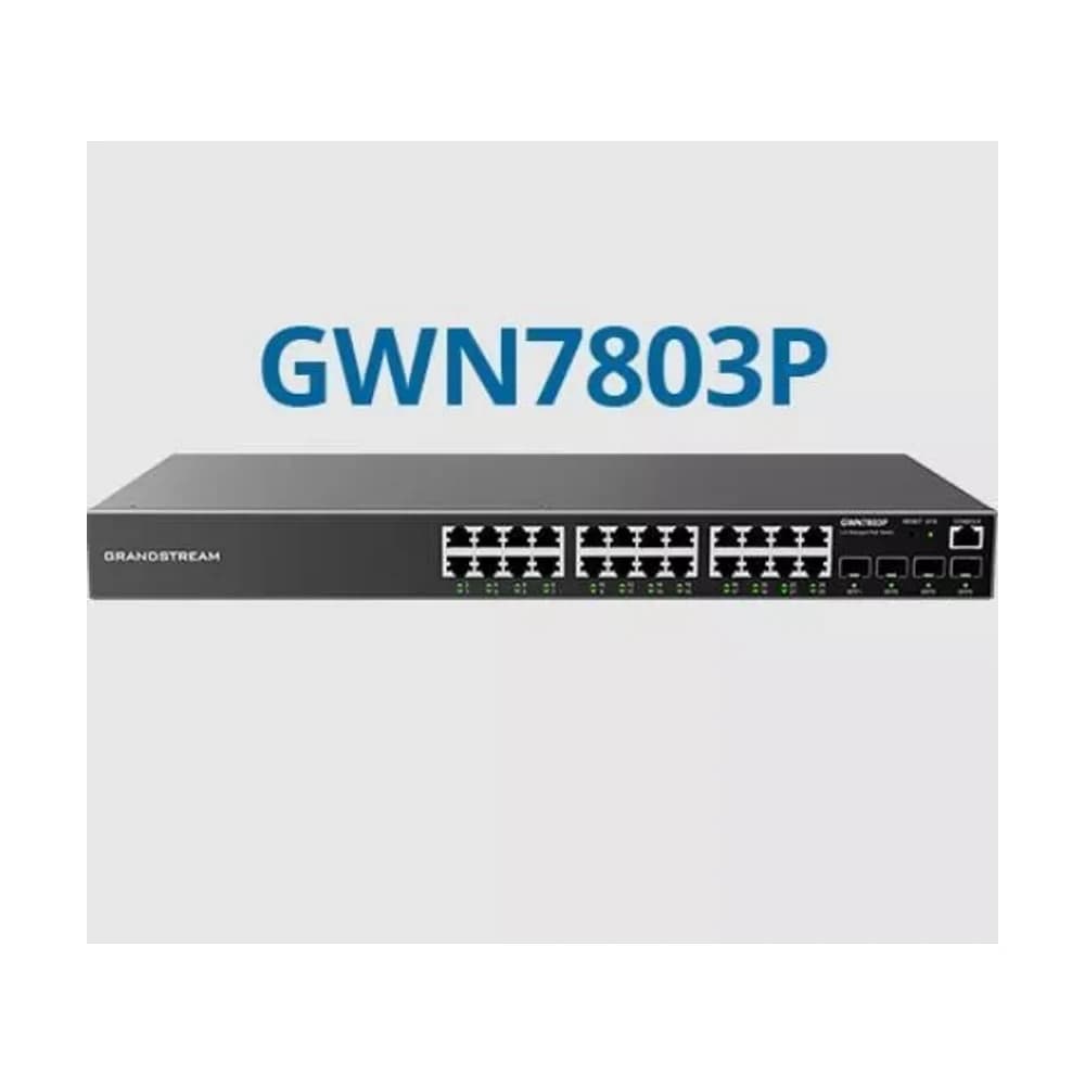Switch Grandstream GWN7803P L2+ 24 puertos Gigabit PoE 4 SFP