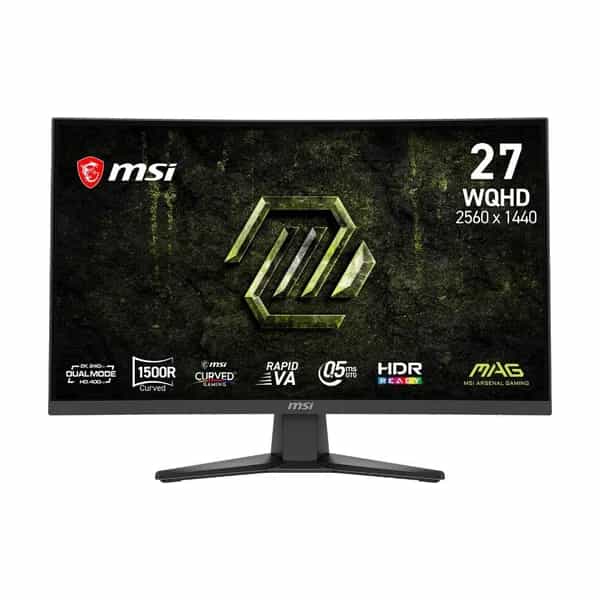 Monitor gamer curvo MSI MAG 275CQDF X24 27 pulgadas WQHD Rapid VA 240 Hz