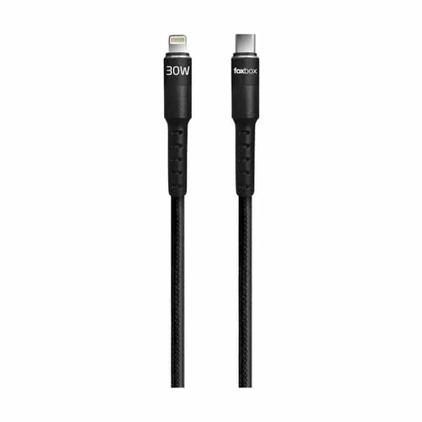 Cable Foxbox Round Pro USB-C a USB-C 1.25 m negro