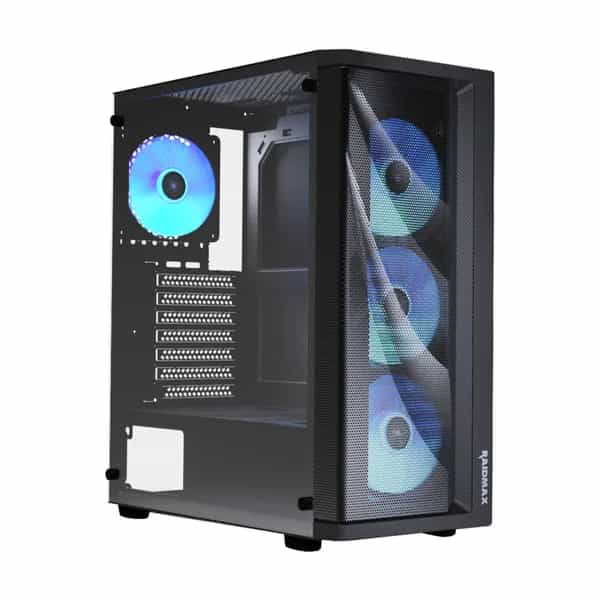 Gabinete Gamer Raidmax Meshian X922 Black ATX TG ARGB