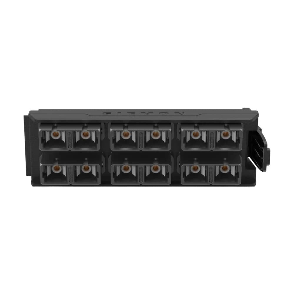 Placa de adaptadores de fibra Siemon LightVerse 12 fibras SC adaptador negro LVA12-SCB-BM-A