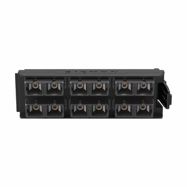 Placa de adaptadores de fibra Siemon LightVerse 12 fibras SC adaptador negro LVA12-SCB-BM-A