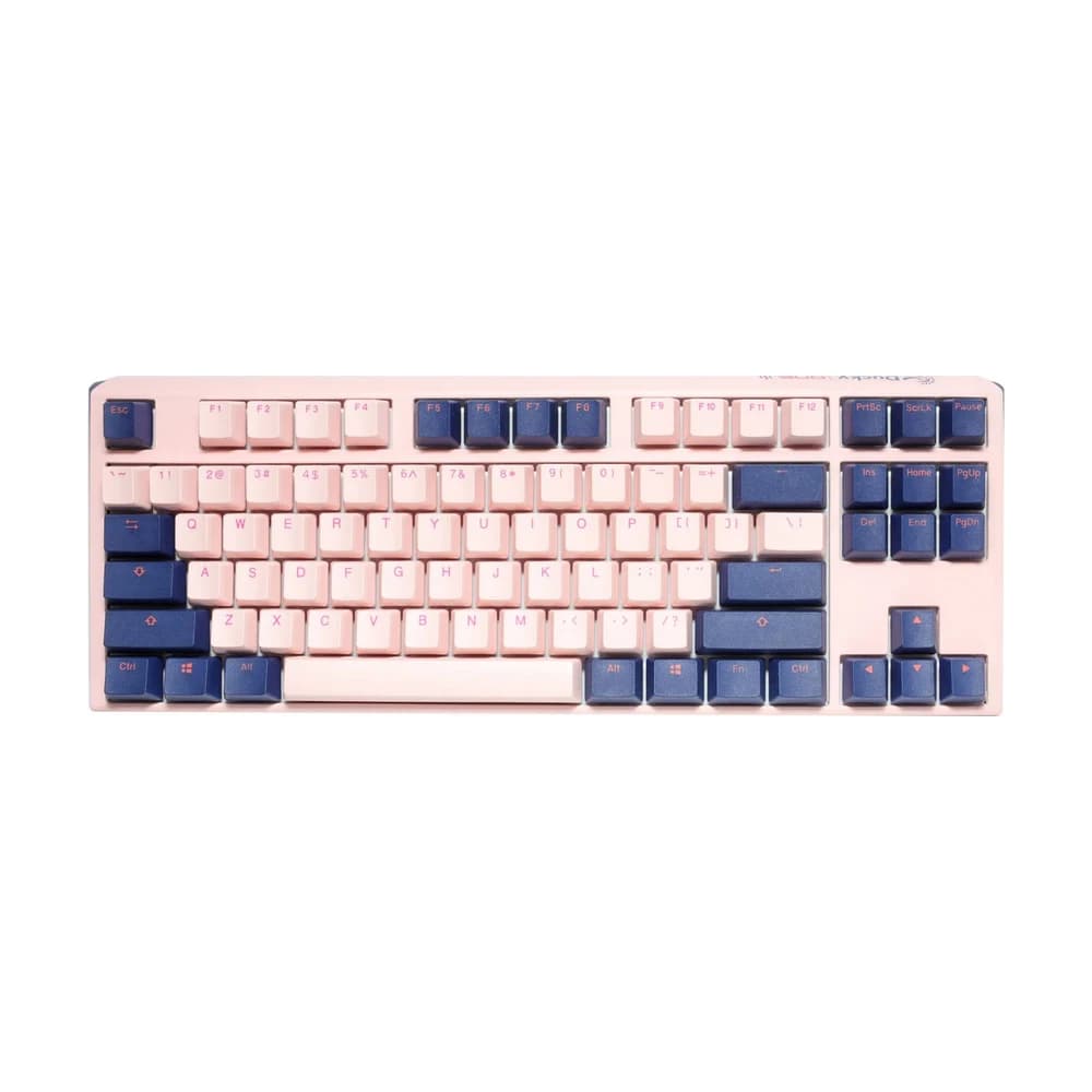 Teclado mecánico Ducky One 3 TKL Fuji teclas rosa y azul marino interruptor rojo inglés PBT