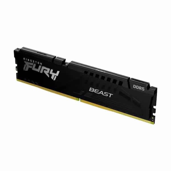 Memoria Ram UDIMM Kingston Fury Beast 16GB DDR5 6000MHz CL36 1.35V Single Negro