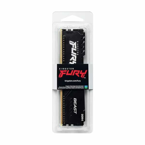 Memoria Ram UDIMM Kingston Fury Beast 8GB DDR4 3200MHz CL16 1.35V Single Negro