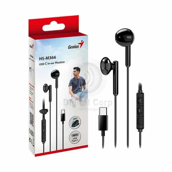 Auriculares IN Ear USB-C Genius HS-M366 Black