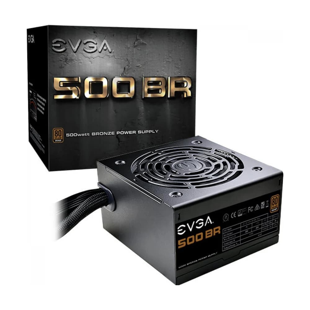 Fuente gamer EVGA BR 500W 80 Plus Bronze 100-BR-0500