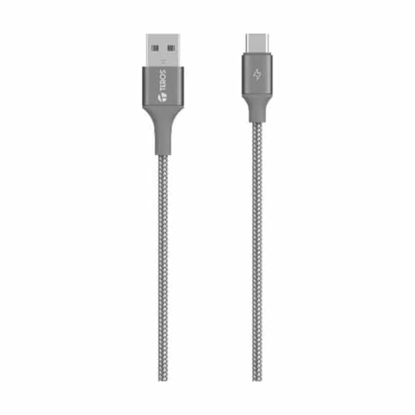 Cable Teros USB-A a USB-C Grey