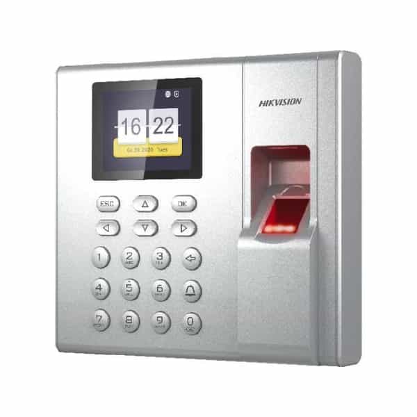 Control de acceso autónomo Hikvision huella y tarjeta Mifare pantalla 2.4" DS-K1T8003MF