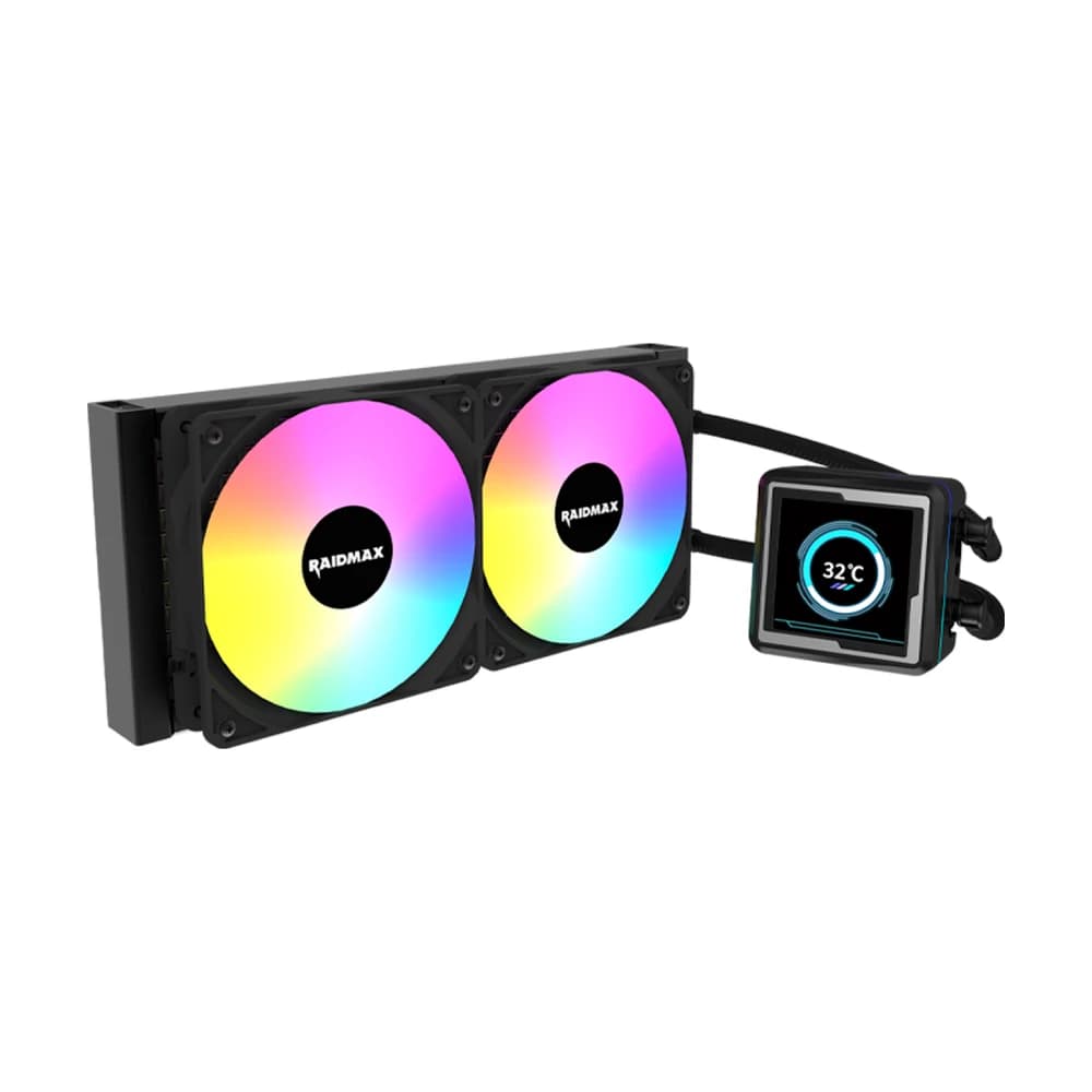 Water Cooler CPU Raidmax LM240 RGB LCD Display Black