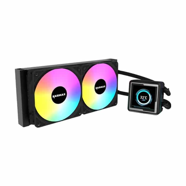 Water Cooler CPU Raidmax LM240 RGB LCD Display Black