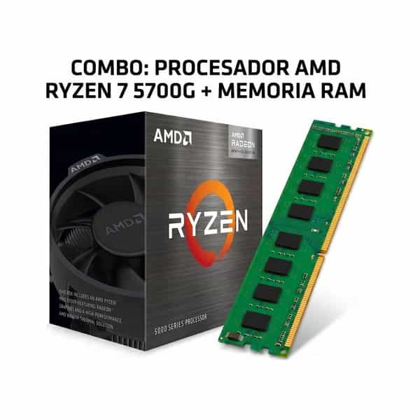 Combo de actualización procesador AMD Ryzen 7 5700G + memoria DDR4 8 GB 3200 MHz