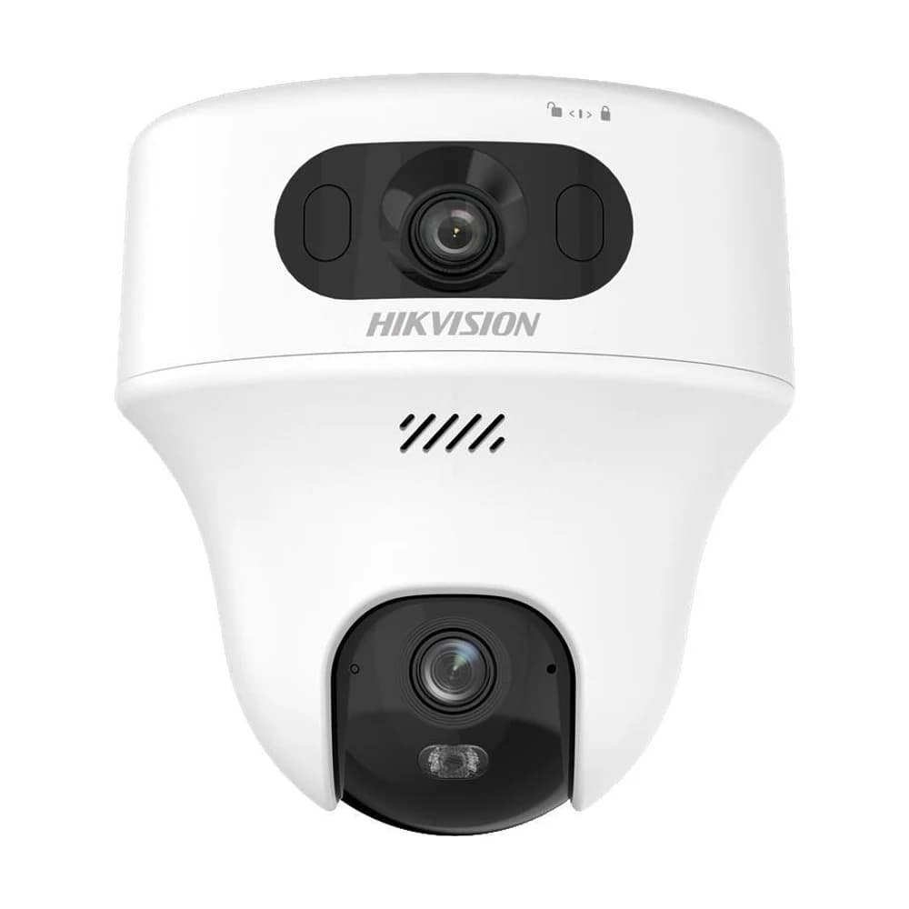Cámara WiFi 6 PT doble lente interior Hikvision DS-2CFWQ6-D 6MP
