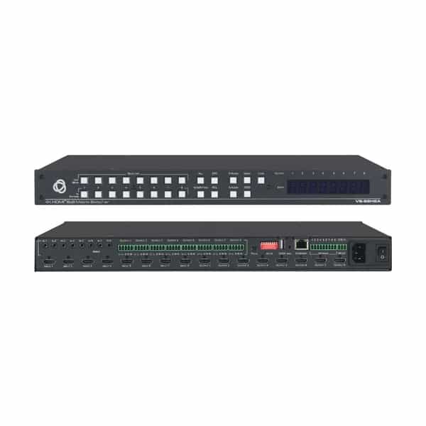 Matriz de conmutación Kramer VS-88H2A 8x8 4K HDR HDCP 2.2 con audio analógico y digital