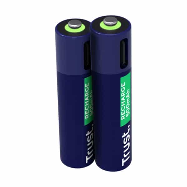 Pilas AAA recargables USB-C Trust x2 unidades