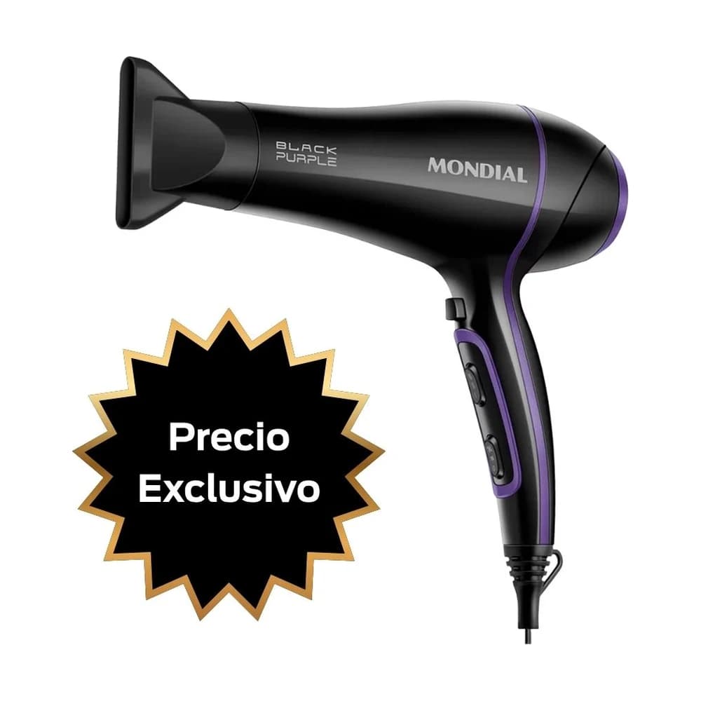 Secador de pelo Mondial 2000W 220V 3 velocidades Negro SCN-01-1