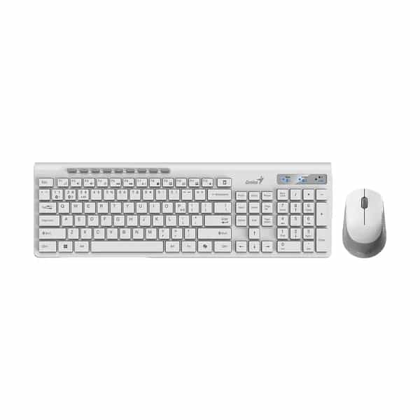 Combo teclado y mouse Genius SlimStar 8230 AI Bluetooth + 2.4GHz White SP