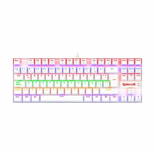 Teclado Redragon Kumara 2 K552 Rainbow Blanco