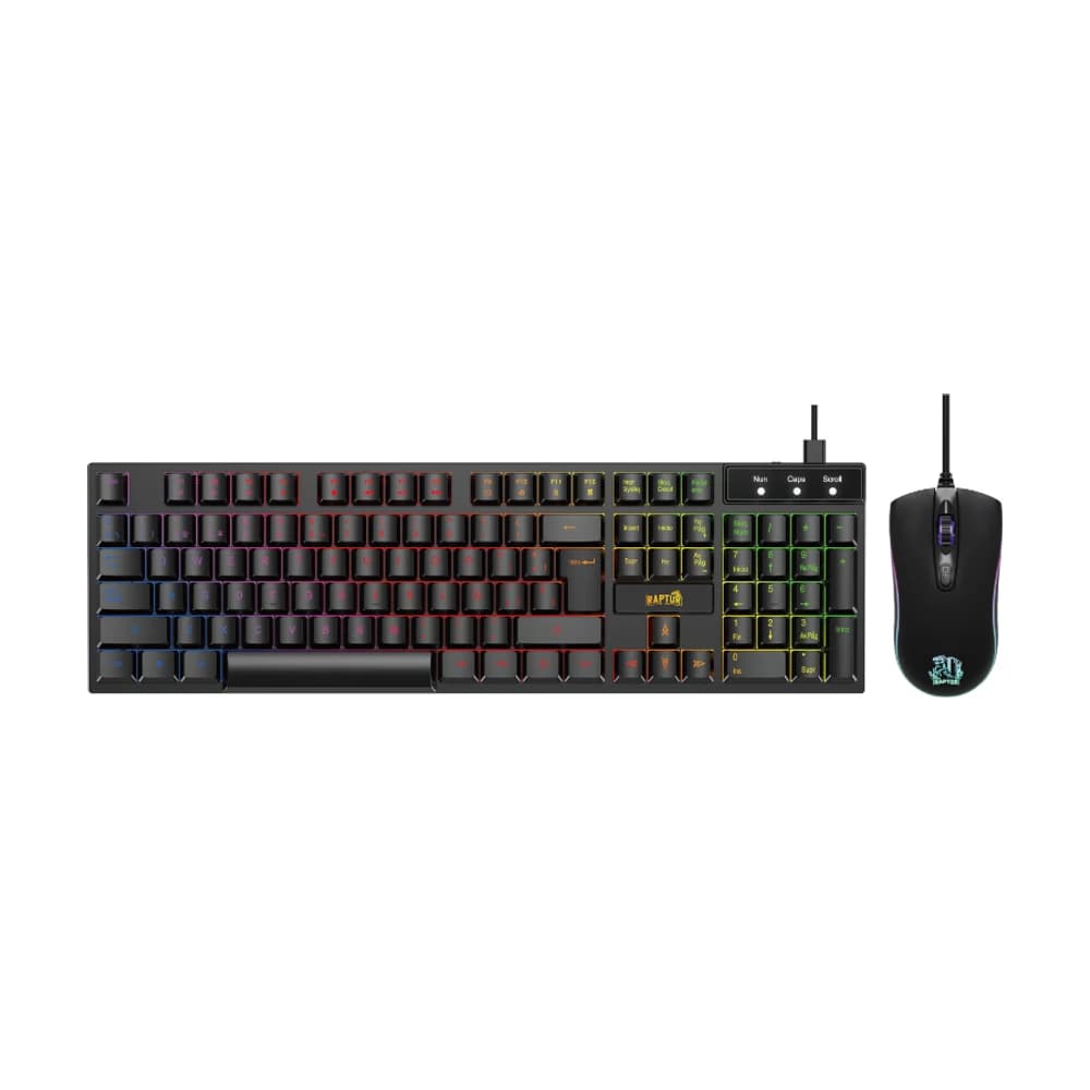 Combo Gamer Raptor Teclado Membrana + Mouse 4 botones