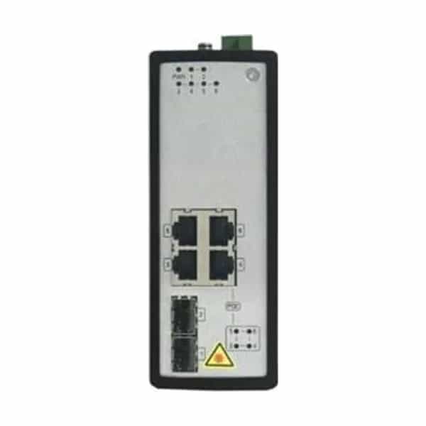 Switch PoE industrial Hikvision 4 puertos Gigabit + 2 SFP 120W no administrado DS-3T0506P