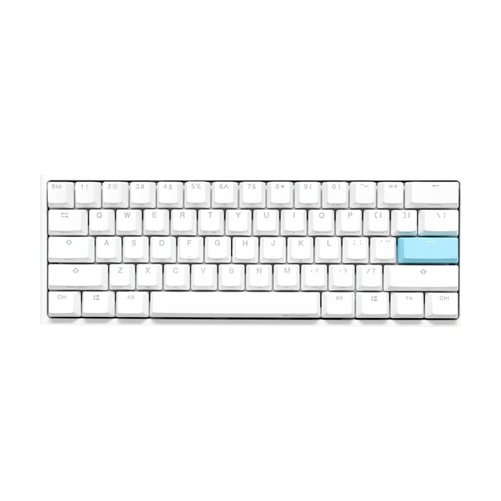 Teclado mecánico gamer Ducky One 2 Mini RGB White Kailh Box Brown Switch Double-Shot PBT