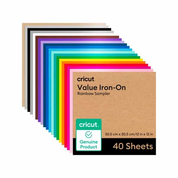Vinilo termoadhesivo Cricut Value Iron-On pack 40 hojas 12 x 12"