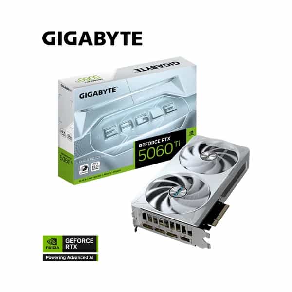 Placa de video Gigabyte RTX 5060 Ti Eagle OC Ice 8GB White GV-N506TEAGLEOC ICE-8GD