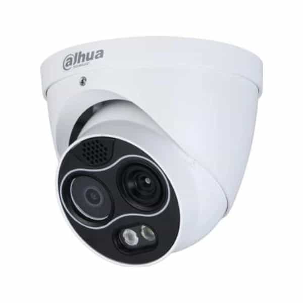 Cámara IP térmica híbrida Dahua Eyeball 4MP IP67 luz y alarma DHI-TPC-DF1241-B7F8-DW-S8