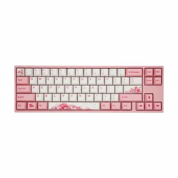 Teclado mecánico Ducky Miya Pro Sakura V2 Switch Varmilo EC Rose V2 inglés PBT LED blanco